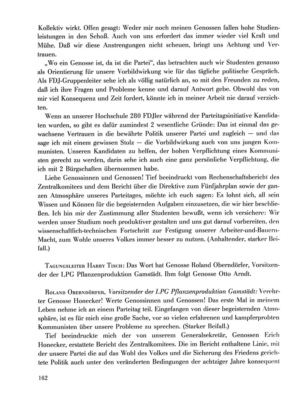 Protokoll der Verhandlungen des Ⅹ. Parteitages der Sozialistischen Einheitspartei Deutschlands (SED) [Deutsche Demokratische Republik (DDR)] 1981, Band 2, Seite 162 (Prot. Verh. Ⅹ. PT SED DDR 1981, Bd. 2, S. 162)