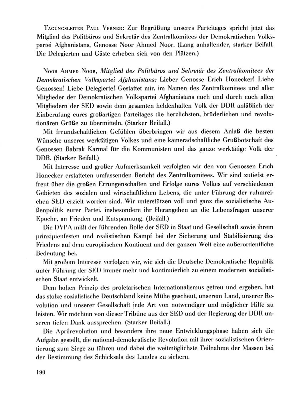 Protokoll der Verhandlungen des Ⅹ. Parteitages der Sozialistischen Einheitspartei Deutschlands (SED) [Deutsche Demokratische Republik (DDR)] 1981, Band 2, Seite 190 (Prot. Verh. Ⅹ. PT SED DDR 1981, Bd. 2, S. 190)