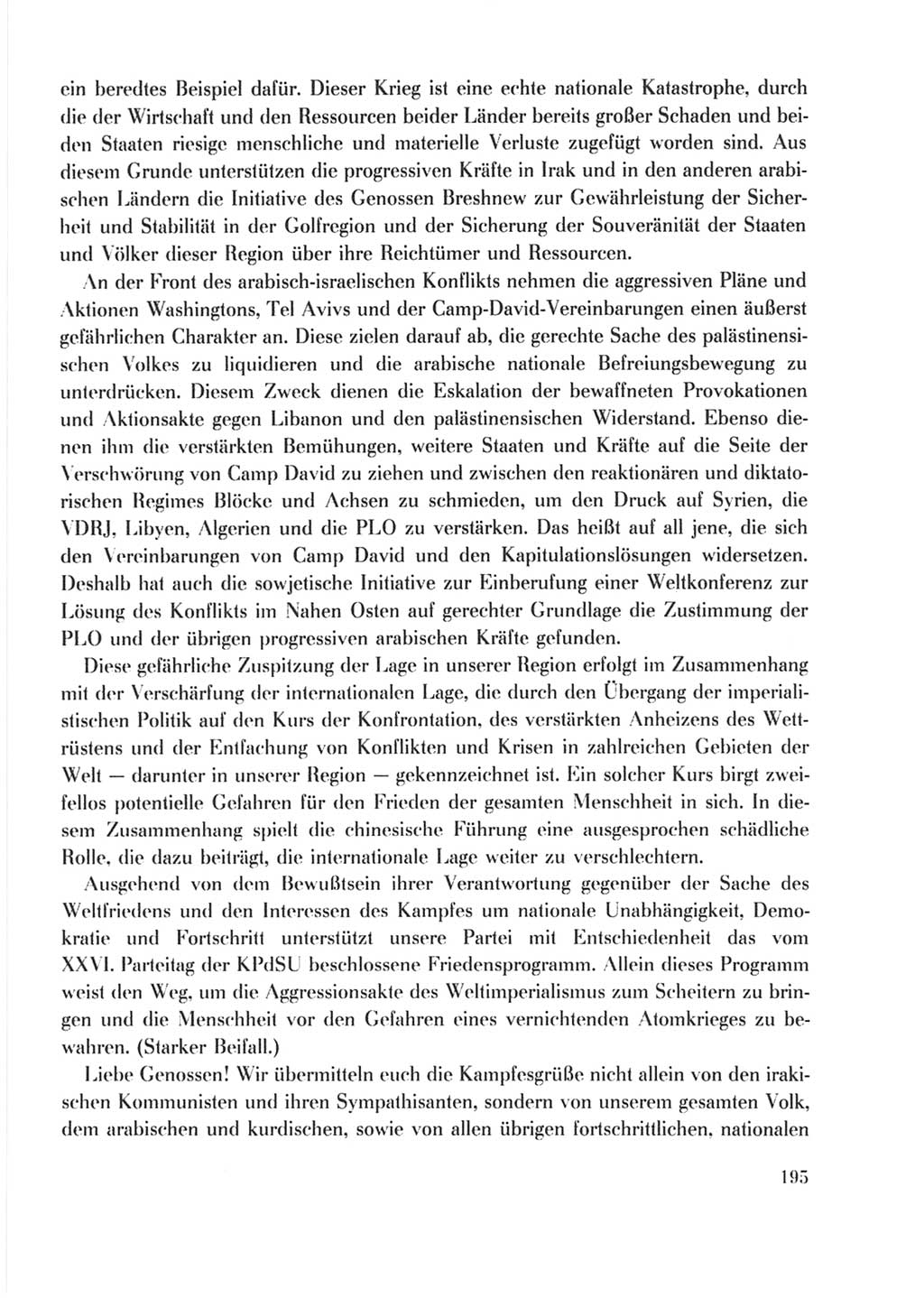 Protokoll der Verhandlungen des Ⅹ. Parteitages der Sozialistischen Einheitspartei Deutschlands (SED) [Deutsche Demokratische Republik (DDR)] 1981, Band 2, Seite 195 (Prot. Verh. Ⅹ. PT SED DDR 1981, Bd. 2, S. 195)