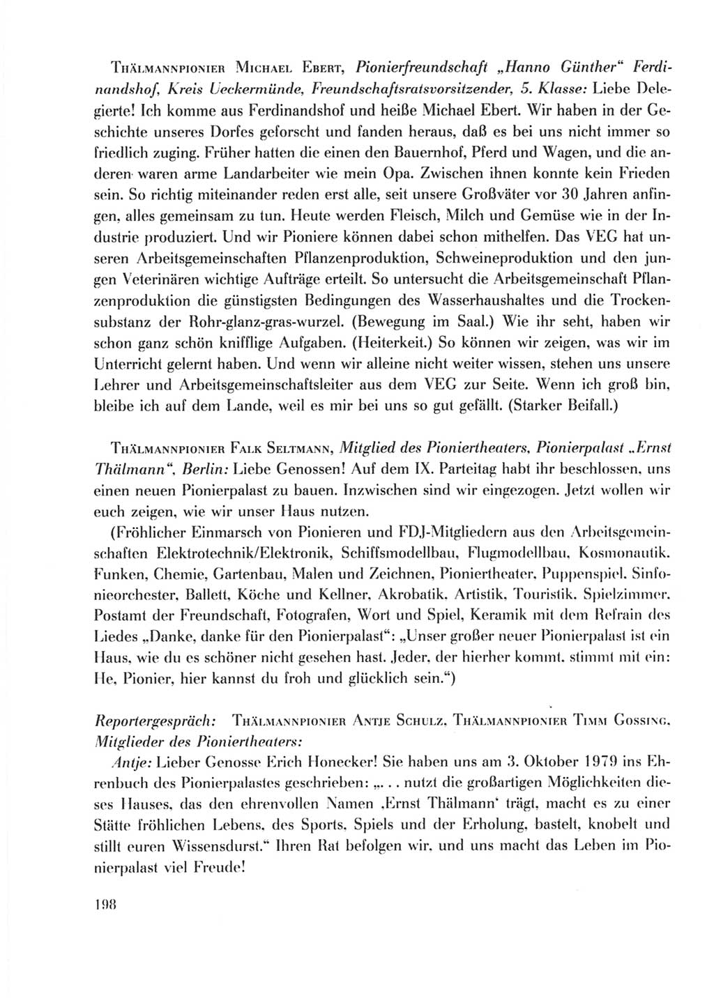 Protokoll der Verhandlungen des Ⅹ. Parteitages der Sozialistischen Einheitspartei Deutschlands (SED) [Deutsche Demokratische Republik (DDR)] 1981, Band 2, Seite 198 (Prot. Verh. Ⅹ. PT SED DDR 1981, Bd. 2, S. 198)