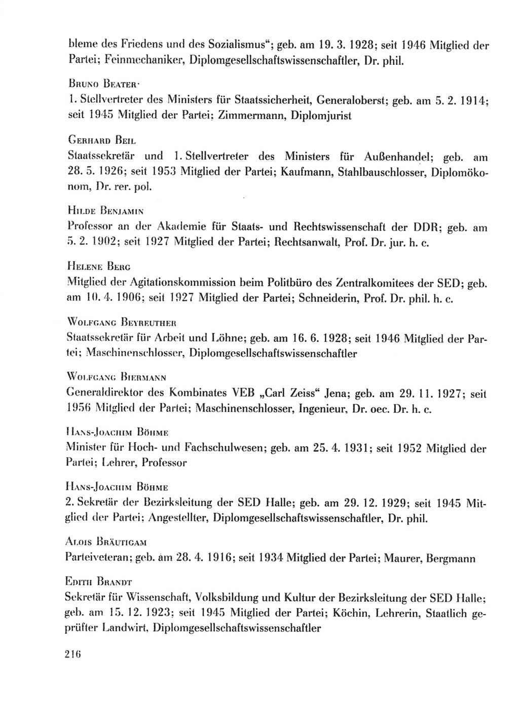 Protokoll der Verhandlungen des Ⅹ. Parteitages der Sozialistischen Einheitspartei Deutschlands (SED) [Deutsche Demokratische Republik (DDR)] 1981, Band 2, Seite 216 (Prot. Verh. Ⅹ. PT SED DDR 1981, Bd. 2, S. 216)