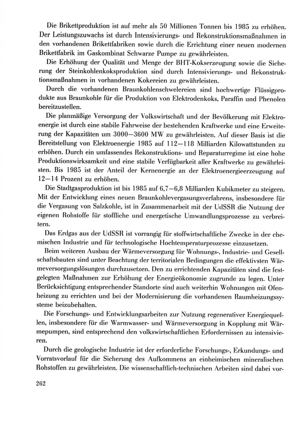 Protokoll der Verhandlungen des Ⅹ. Parteitages der Sozialistischen Einheitspartei Deutschlands (SED) [Deutsche Demokratische Republik (DDR)] 1981, Band 2, Seite 262 (Prot. Verh. Ⅹ. PT SED DDR 1981, Bd. 2, S. 262)