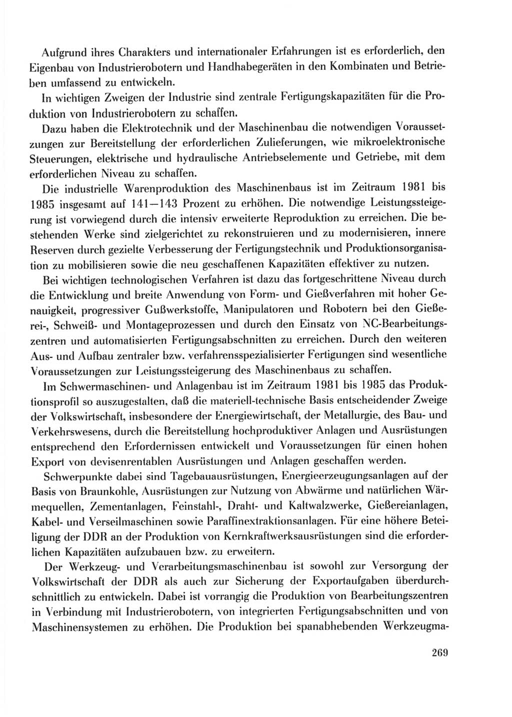 Protokoll der Verhandlungen des Ⅹ. Parteitages der Sozialistischen Einheitspartei Deutschlands (SED) [Deutsche Demokratische Republik (DDR)] 1981, Band 2, Seite 269 (Prot. Verh. Ⅹ. PT SED DDR 1981, Bd. 2, S. 269)