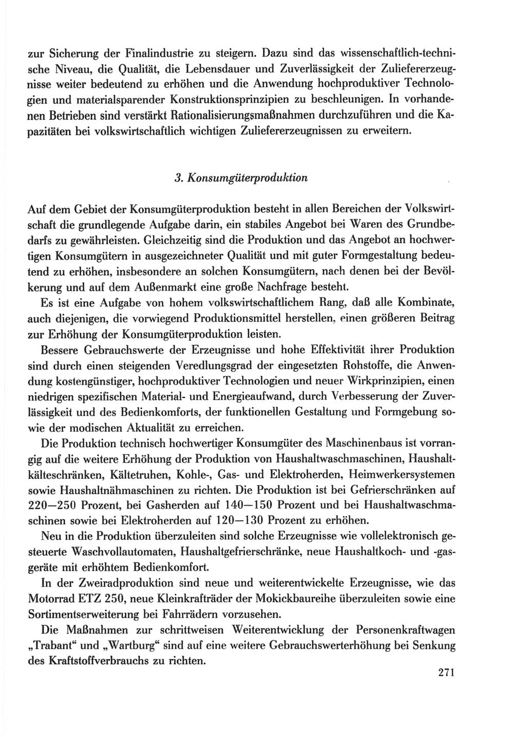 Protokoll der Verhandlungen des Ⅹ. Parteitages der Sozialistischen Einheitspartei Deutschlands (SED) [Deutsche Demokratische Republik (DDR)] 1981, Band 2, Seite 271 (Prot. Verh. Ⅹ. PT SED DDR 1981, Bd. 2, S. 271)