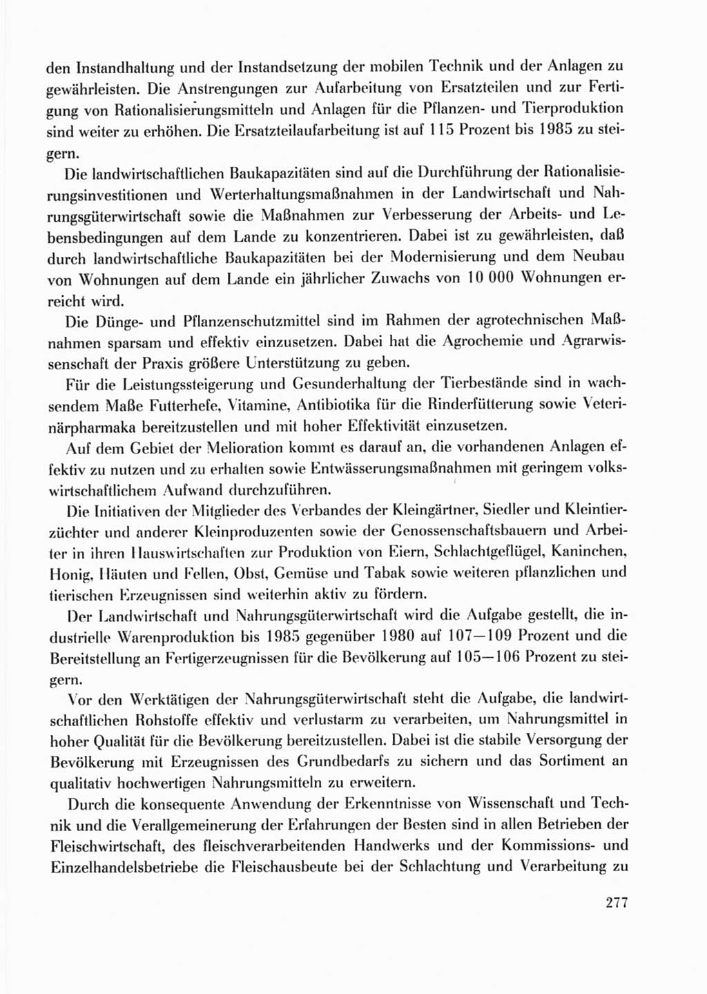 Protokoll der Verhandlungen des Ⅹ. Parteitages der Sozialistischen Einheitspartei Deutschlands (SED) [Deutsche Demokratische Republik (DDR)] 1981, Band 2, Seite 277 (Prot. Verh. Ⅹ. PT SED DDR 1981, Bd. 2, S. 277)