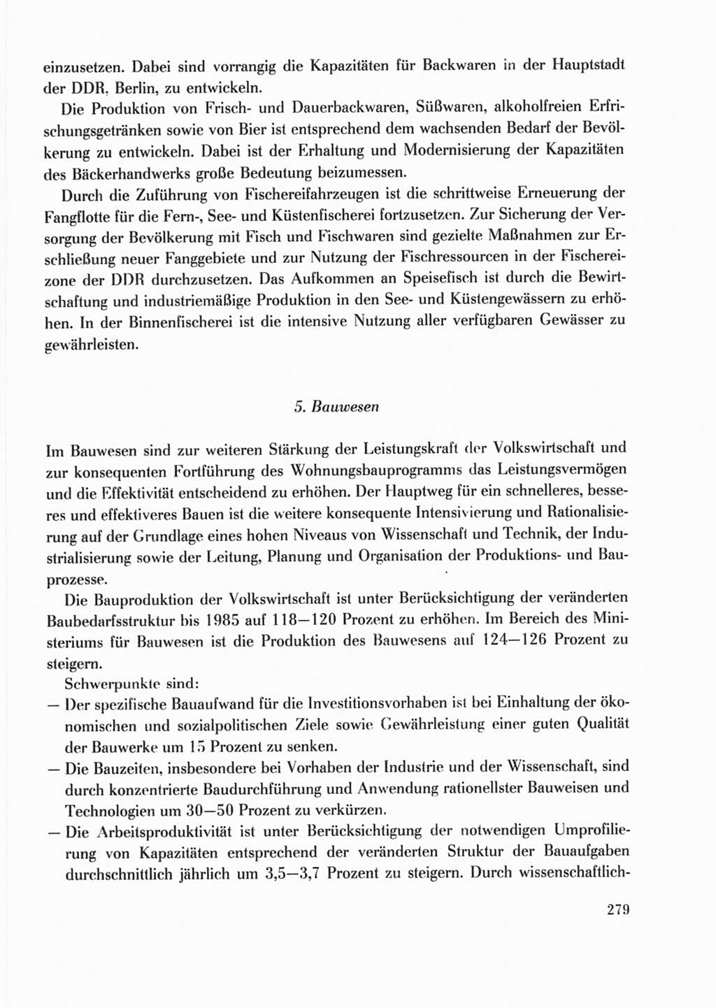 Protokoll der Verhandlungen des Ⅹ. Parteitages der Sozialistischen Einheitspartei Deutschlands (SED) [Deutsche Demokratische Republik (DDR)] 1981, Band 2, Seite 279 (Prot. Verh. Ⅹ. PT SED DDR 1981, Bd. 2, S. 279)