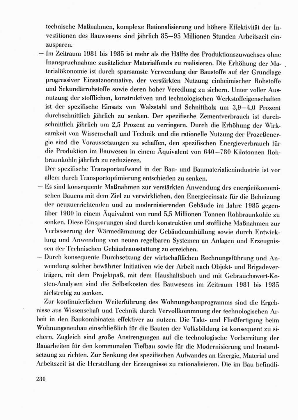 Protokoll der Verhandlungen des Ⅹ. Parteitages der Sozialistischen Einheitspartei Deutschlands (SED) [Deutsche Demokratische Republik (DDR)] 1981, Band 2, Seite 280 (Prot. Verh. Ⅹ. PT SED DDR 1981, Bd. 2, S. 280)