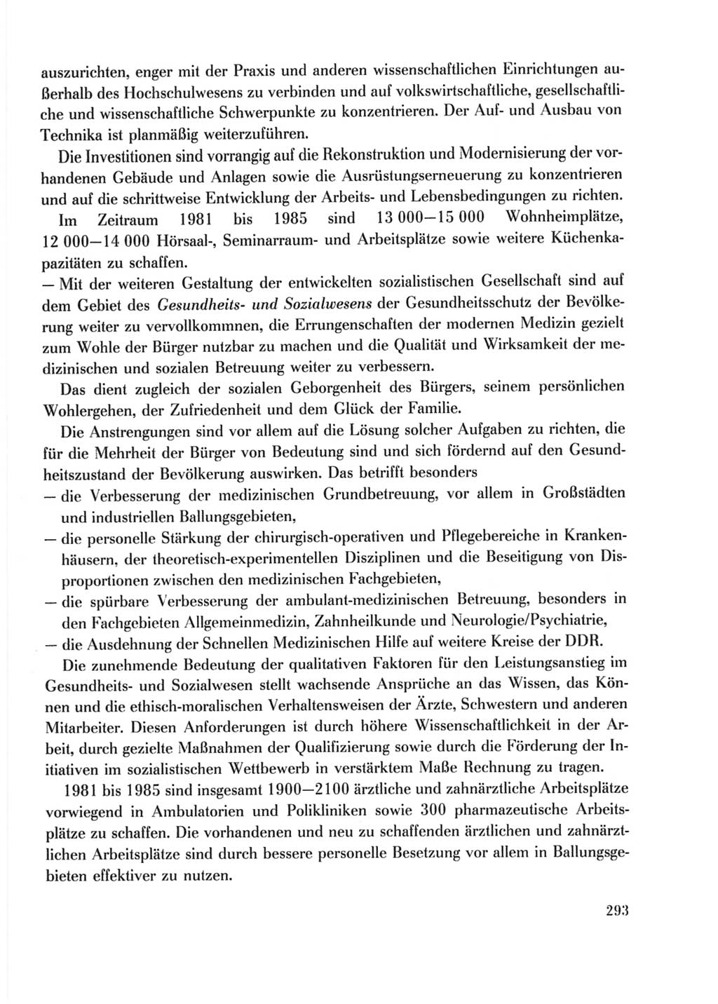 Protokoll der Verhandlungen des Ⅹ. Parteitages der Sozialistischen Einheitspartei Deutschlands (SED) [Deutsche Demokratische Republik (DDR)] 1981, Band 2, Seite 293 (Prot. Verh. Ⅹ. PT SED DDR 1981, Bd. 2, S. 293)