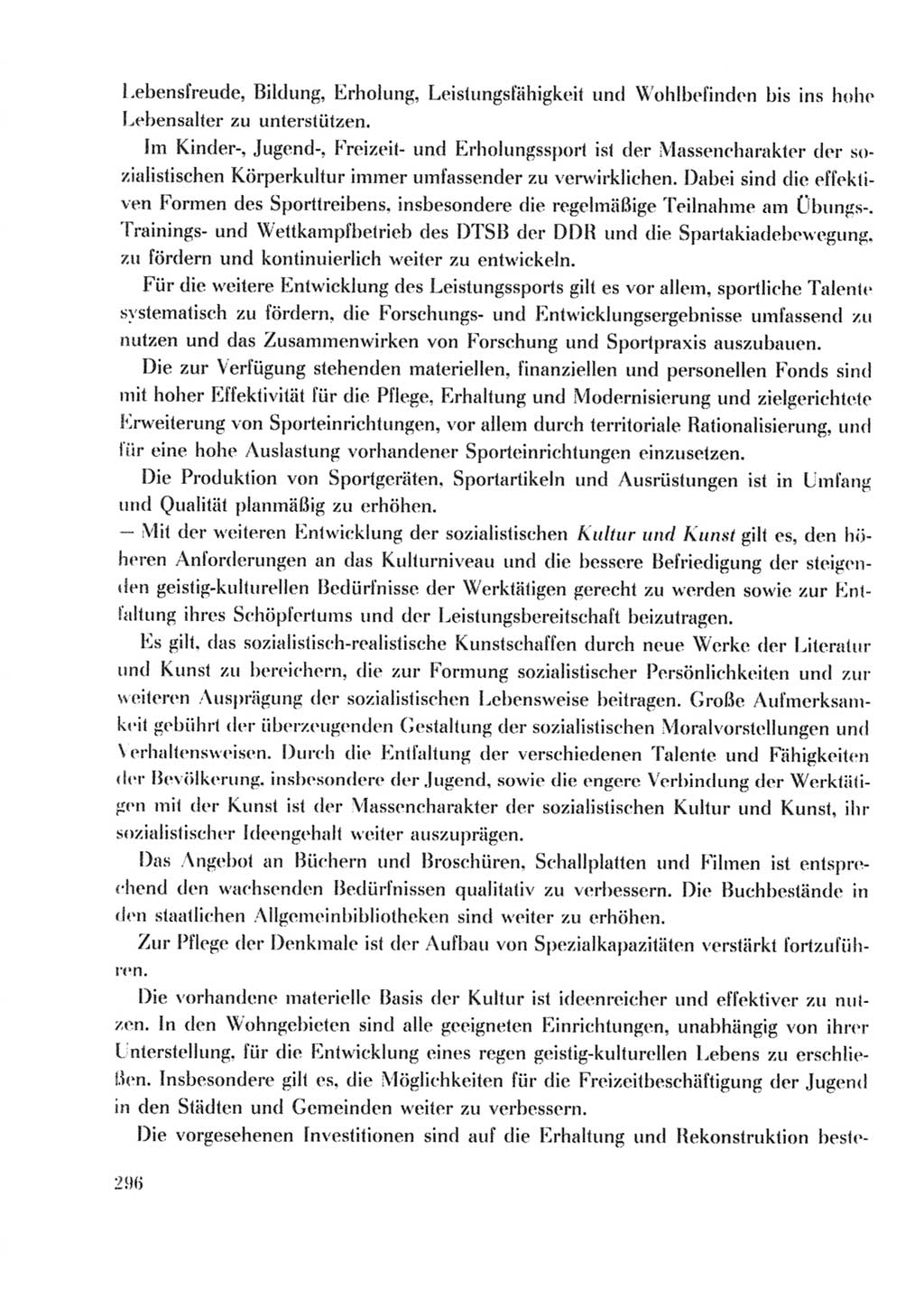 Protokoll der Verhandlungen des Ⅹ. Parteitages der Sozialistischen Einheitspartei Deutschlands (SED) [Deutsche Demokratische Republik (DDR)] 1981, Band 2, Seite 296 (Prot. Verh. Ⅹ. PT SED DDR 1981, Bd. 2, S. 296)