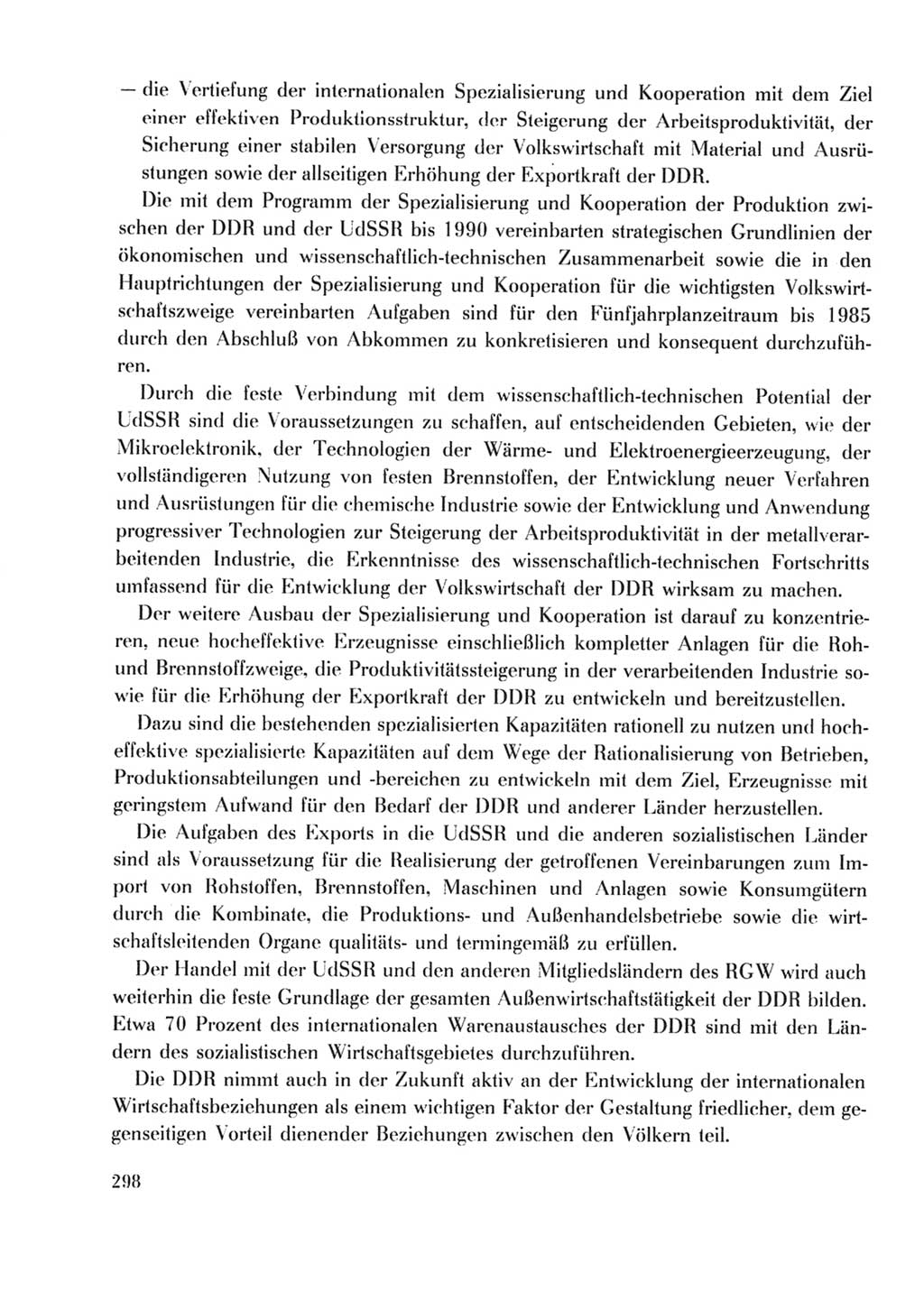 Protokoll der Verhandlungen des Ⅹ. Parteitages der Sozialistischen Einheitspartei Deutschlands (SED) [Deutsche Demokratische Republik (DDR)] 1981, Band 2, Seite 298 (Prot. Verh. Ⅹ. PT SED DDR 1981, Bd. 2, S. 298)