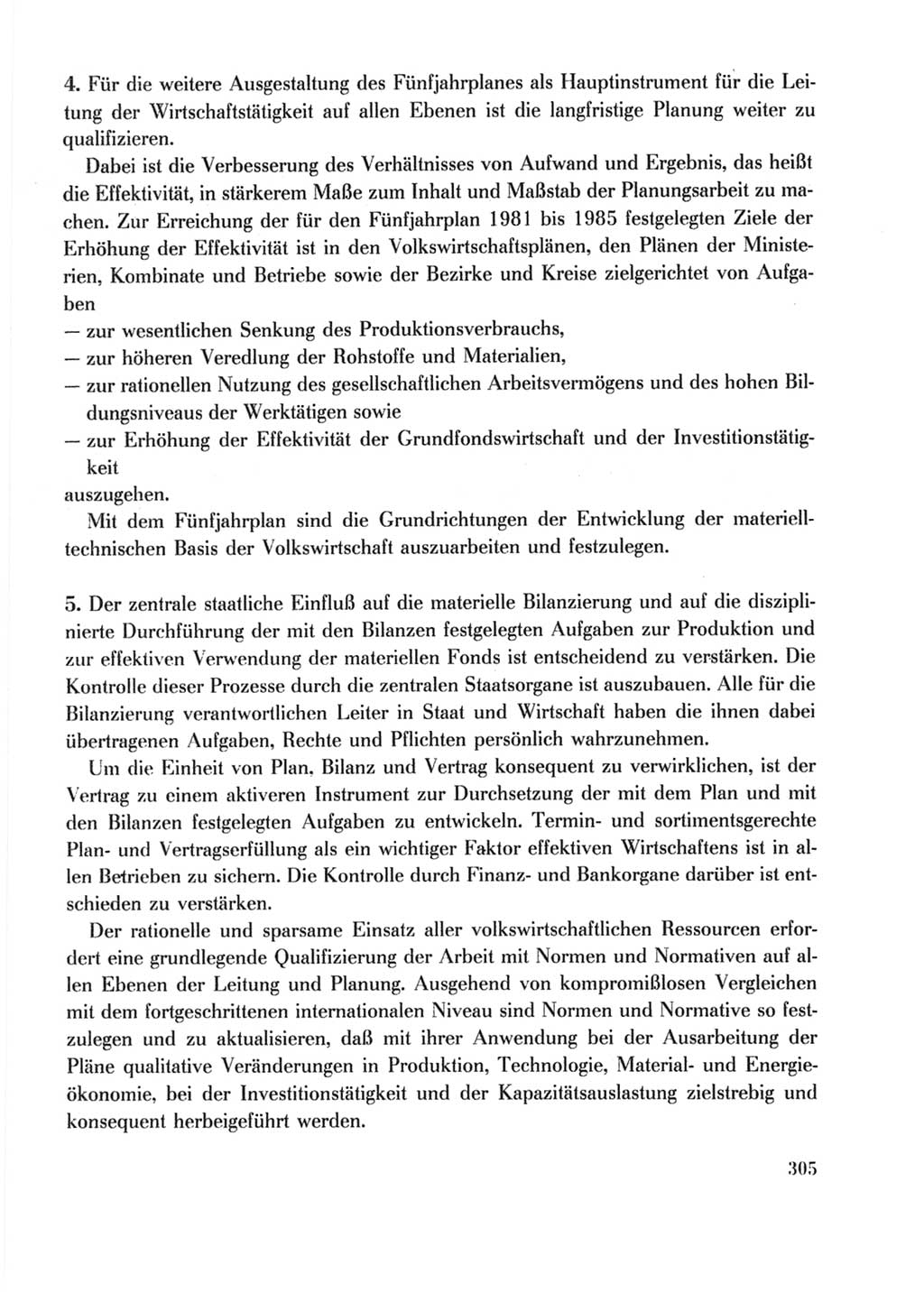 Protokoll der Verhandlungen des Ⅹ. Parteitages der Sozialistischen Einheitspartei Deutschlands (SED) [Deutsche Demokratische Republik (DDR)] 1981, Band 2, Seite 305 (Prot. Verh. Ⅹ. PT SED DDR 1981, Bd. 2, S. 305)