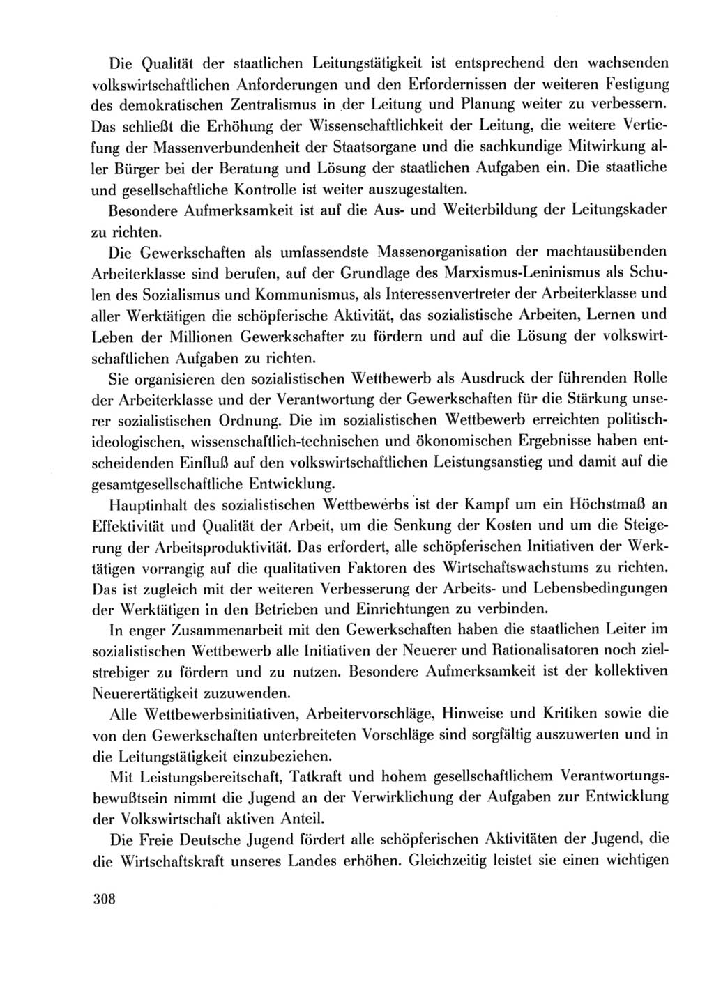 Protokoll der Verhandlungen des Ⅹ. Parteitages der Sozialistischen Einheitspartei Deutschlands (SED) [Deutsche Demokratische Republik (DDR)] 1981, Band 2, Seite 308 (Prot. Verh. Ⅹ. PT SED DDR 1981, Bd. 2, S. 308)