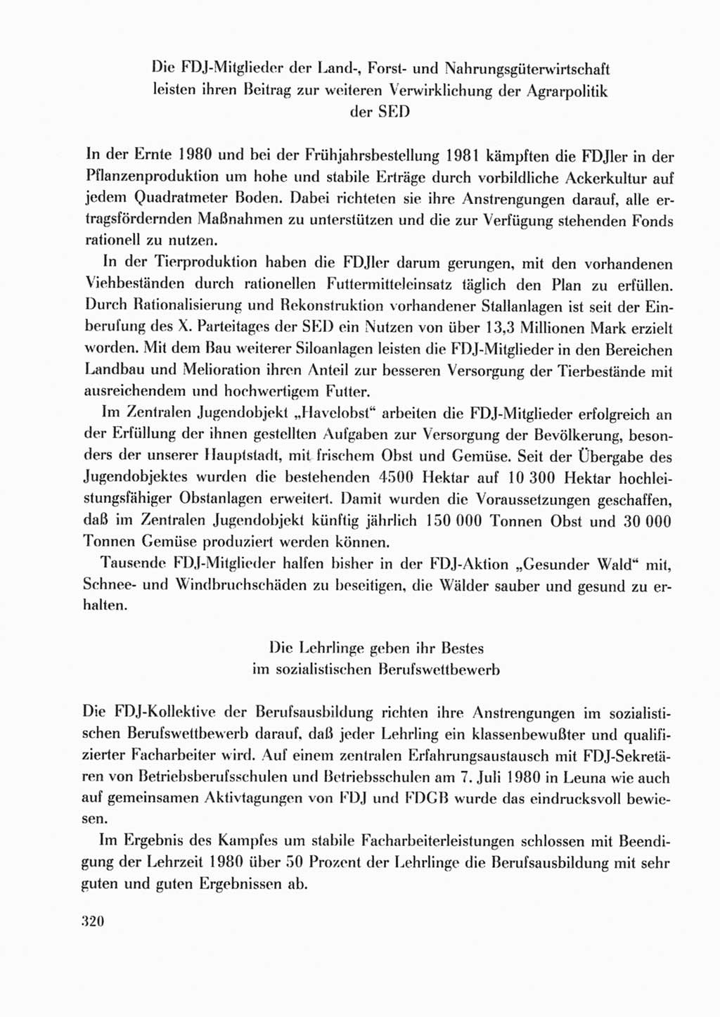 Protokoll der Verhandlungen des Ⅹ. Parteitages der Sozialistischen Einheitspartei Deutschlands (SED) [Deutsche Demokratische Republik (DDR)] 1981, Band 2, Seite 320 (Prot. Verh. Ⅹ. PT SED DDR 1981, Bd. 2, S. 320)