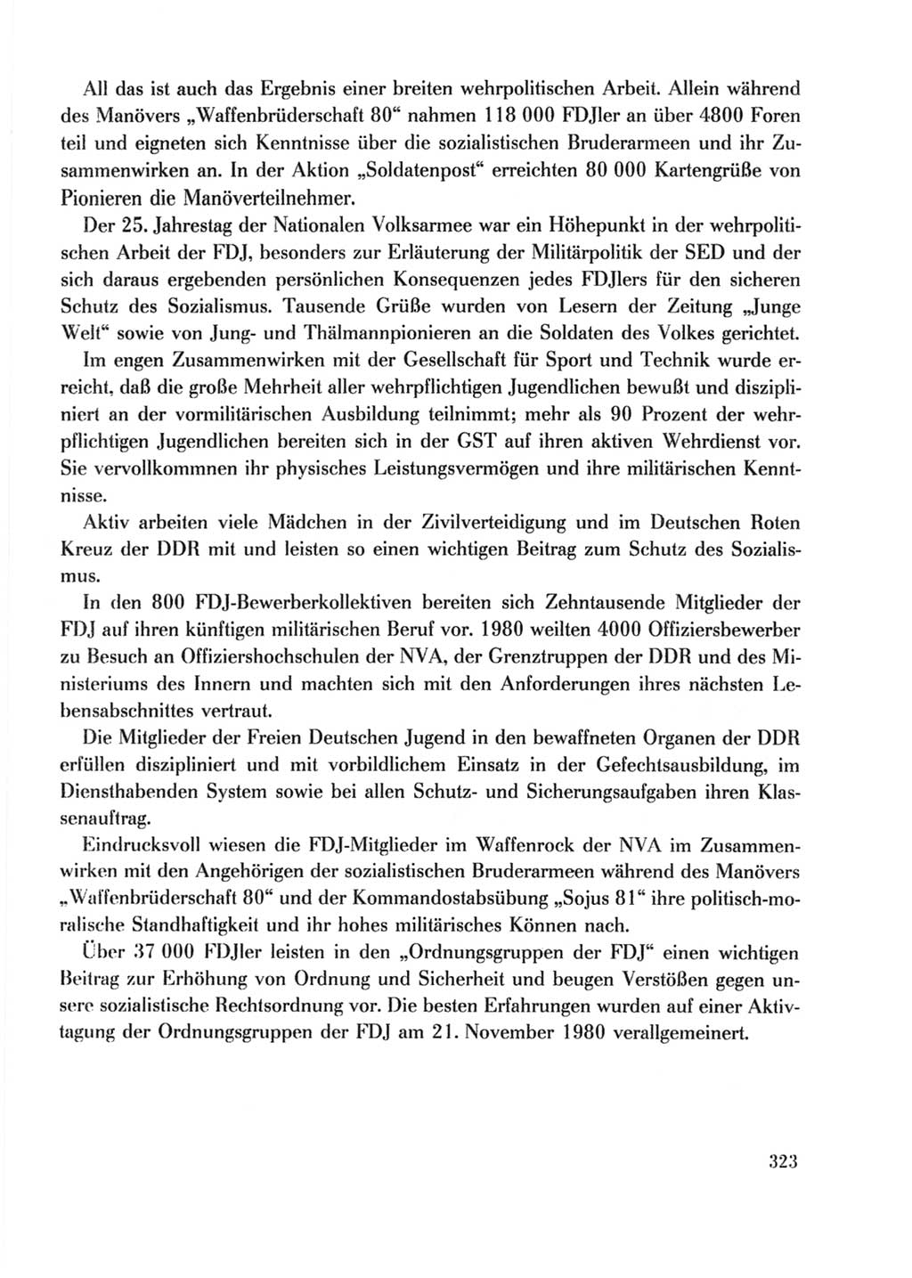 Protokoll der Verhandlungen des Ⅹ. Parteitages der Sozialistischen Einheitspartei Deutschlands (SED) [Deutsche Demokratische Republik (DDR)] 1981, Band 2, Seite 323 (Prot. Verh. Ⅹ. PT SED DDR 1981, Bd. 2, S. 323)