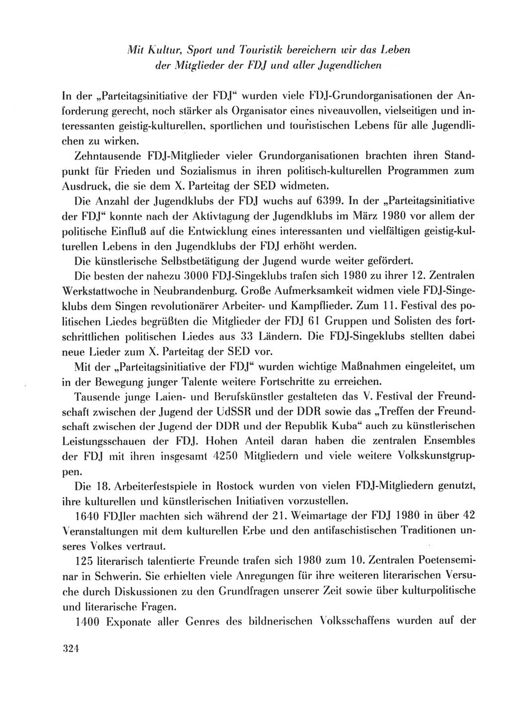 Protokoll der Verhandlungen des Ⅹ. Parteitages der Sozialistischen Einheitspartei Deutschlands (SED) [Deutsche Demokratische Republik (DDR)] 1981, Band 2, Seite 324 (Prot. Verh. Ⅹ. PT SED DDR 1981, Bd. 2, S. 324)