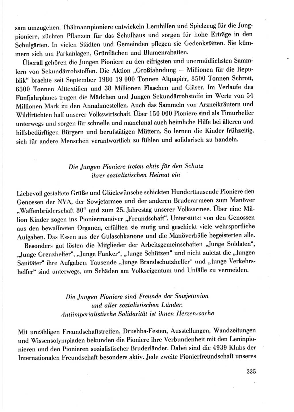Protokoll der Verhandlungen des Ⅹ. Parteitages der Sozialistischen Einheitspartei Deutschlands (SED) [Deutsche Demokratische Republik (DDR)] 1981, Band 2, Seite 335 (Prot. Verh. Ⅹ. PT SED DDR 1981, Bd. 2, S. 335)