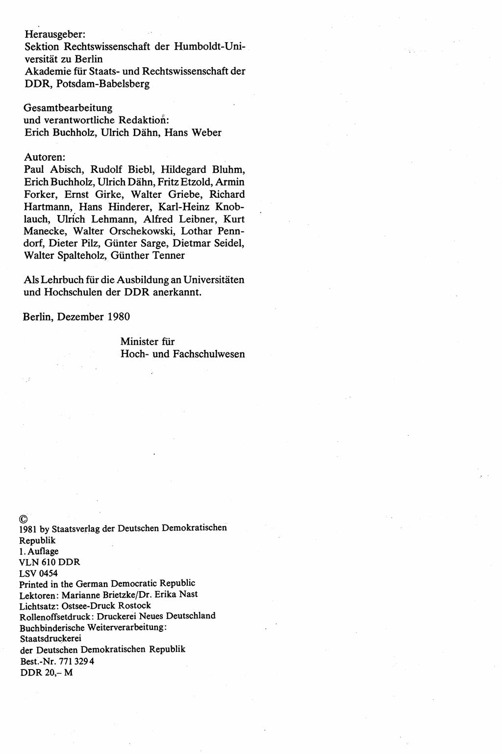 Strafrecht [Deutsche Demokratische Republik (DDR)], Besonderer Teil, Lehrbuch 1981, Seite 4 (Strafr. DDR BT Lb. 1981, S. 4)