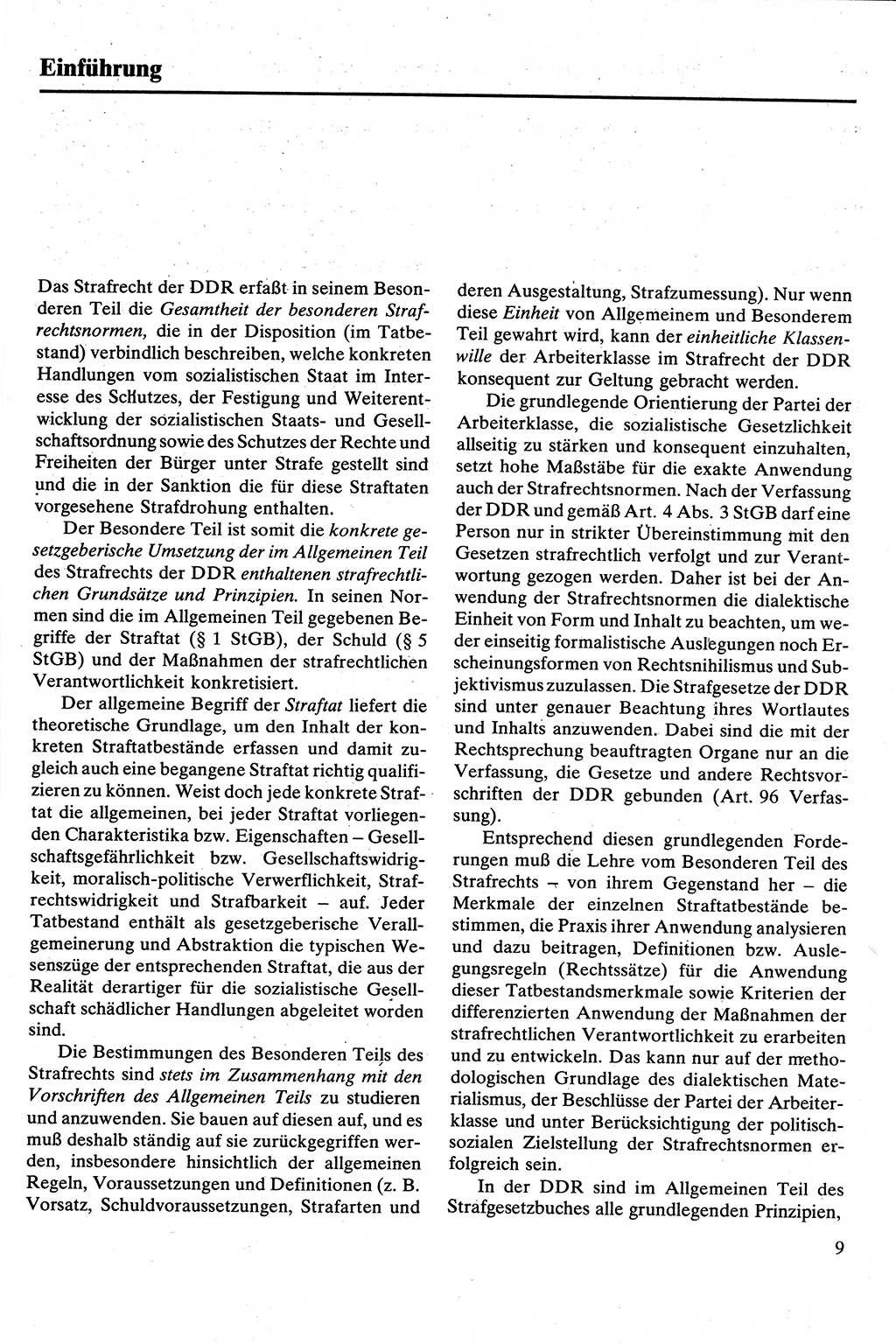 Strafrecht [Deutsche Demokratische Republik (DDR)], Besonderer Teil, Lehrbuch 1981, Seite 9 (Strafr. DDR BT Lb. 1981, S. 9)