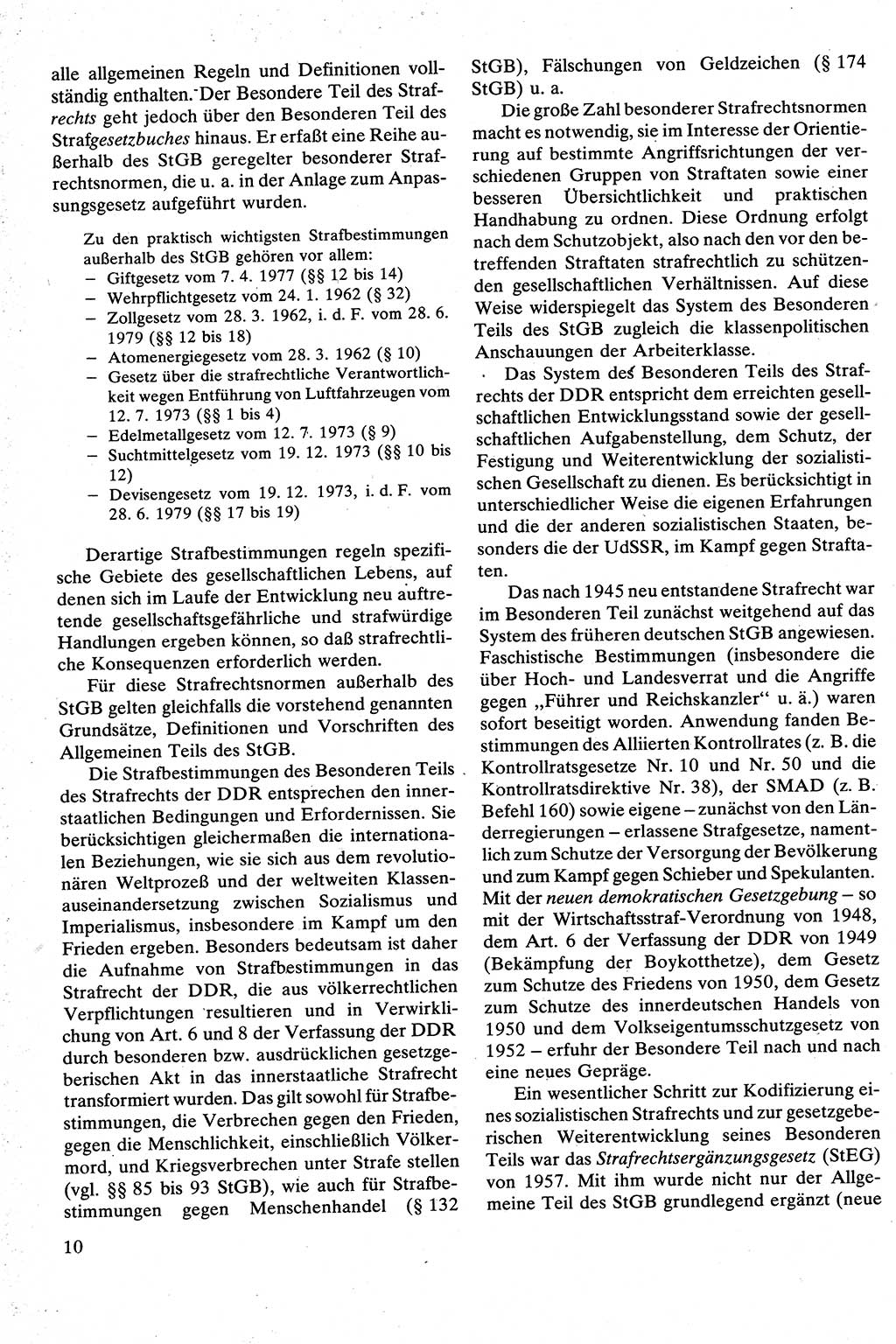 Strafrecht [Deutsche Demokratische Republik (DDR)], Besonderer Teil, Lehrbuch 1981, Seite 10 (Strafr. DDR BT Lb. 1981, S. 10)