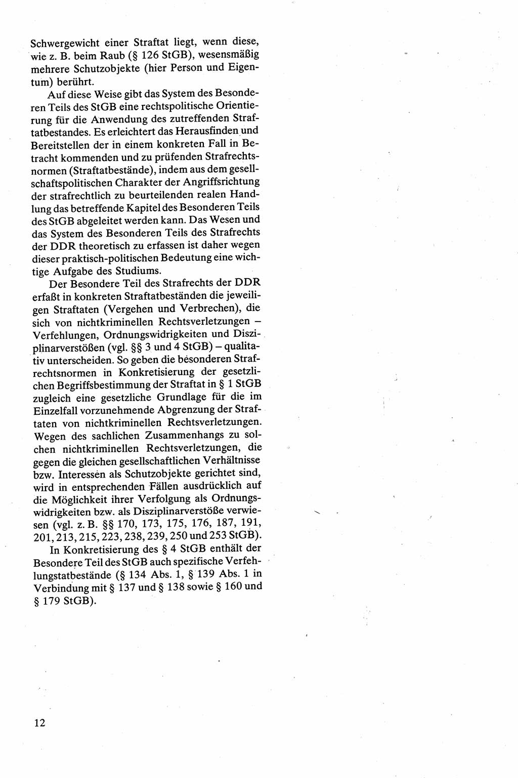Strafrecht [Deutsche Demokratische Republik (DDR)], Besonderer Teil, Lehrbuch 1981, Seite 12 (Strafr. DDR BT Lb. 1981, S. 12)