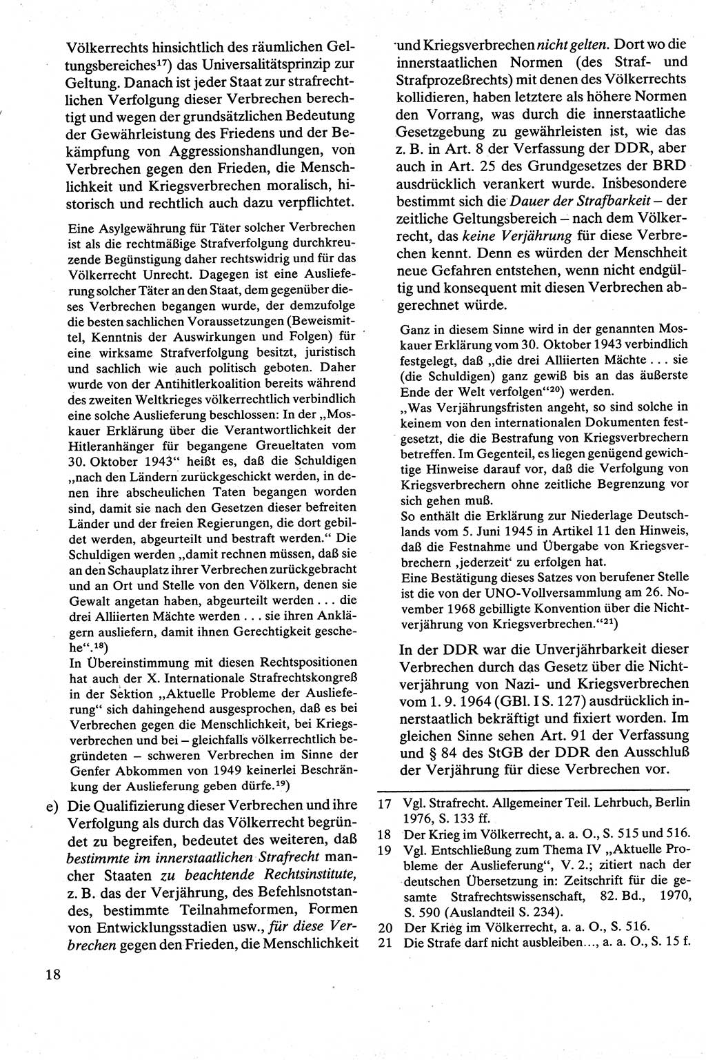 Strafrecht [Deutsche Demokratische Republik (DDR)], Besonderer Teil, Lehrbuch 1981, Seite 18 (Strafr. DDR BT Lb. 1981, S. 18)