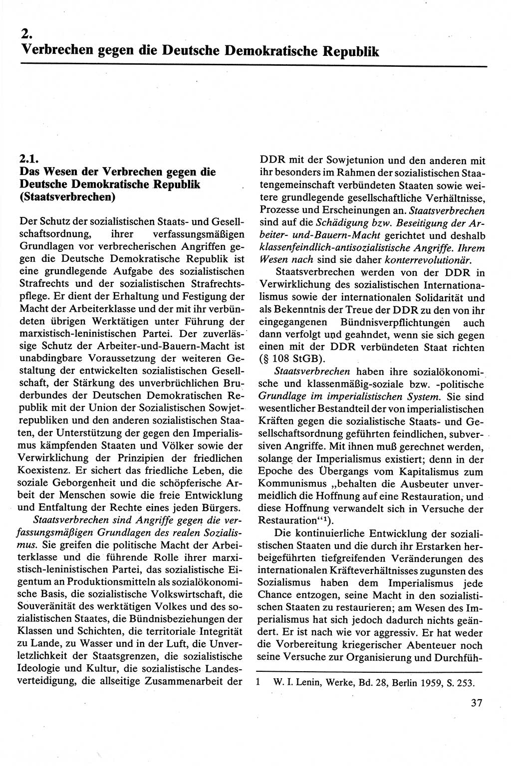 Strafrecht [Deutsche Demokratische Republik (DDR)], Besonderer Teil, Lehrbuch 1981, Seite 37 (Strafr. DDR BT Lb. 1981, S. 37)