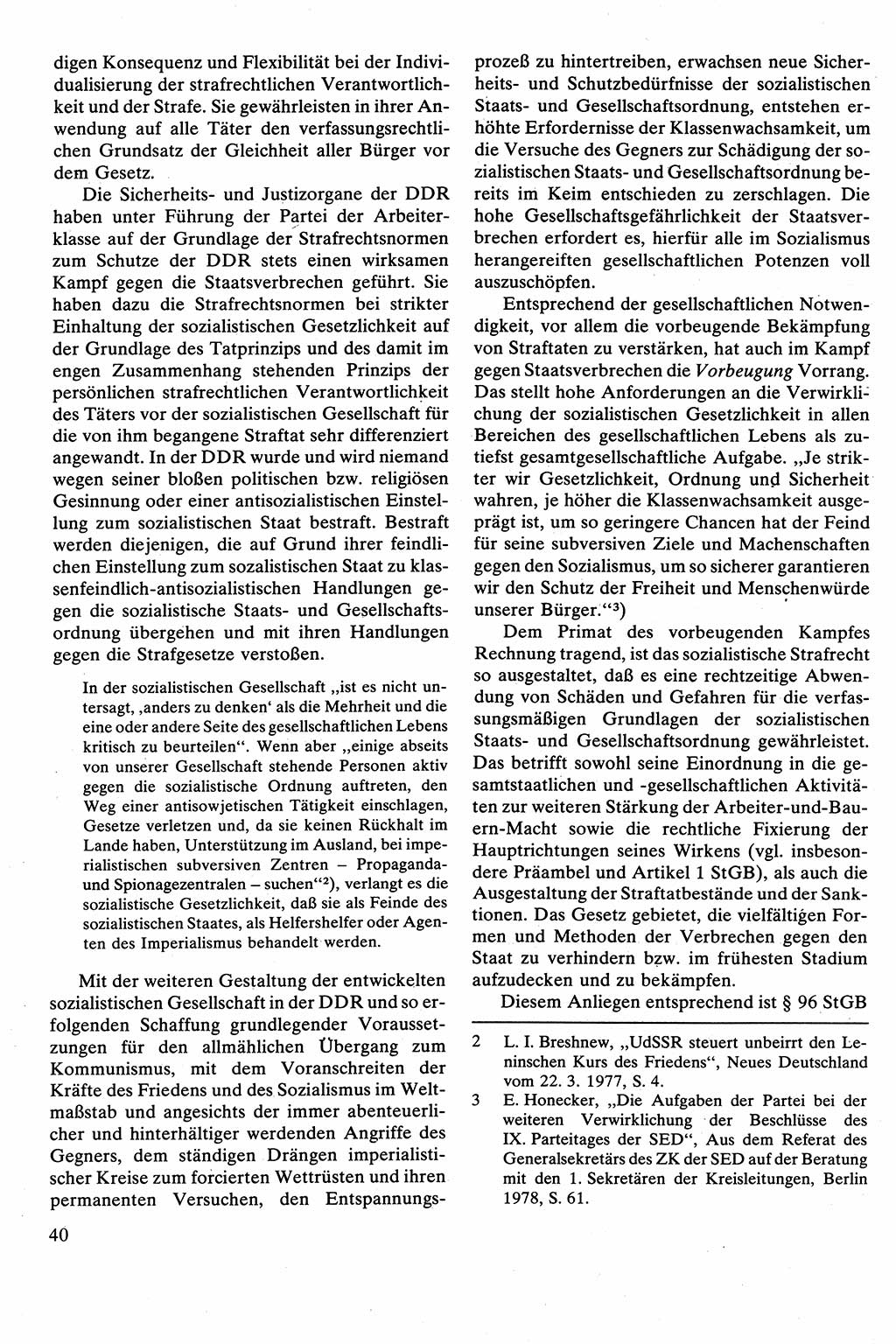 Strafrecht [Deutsche Demokratische Republik (DDR)], Besonderer Teil, Lehrbuch 1981, Seite 40 (Strafr. DDR BT Lb. 1981, S. 40)