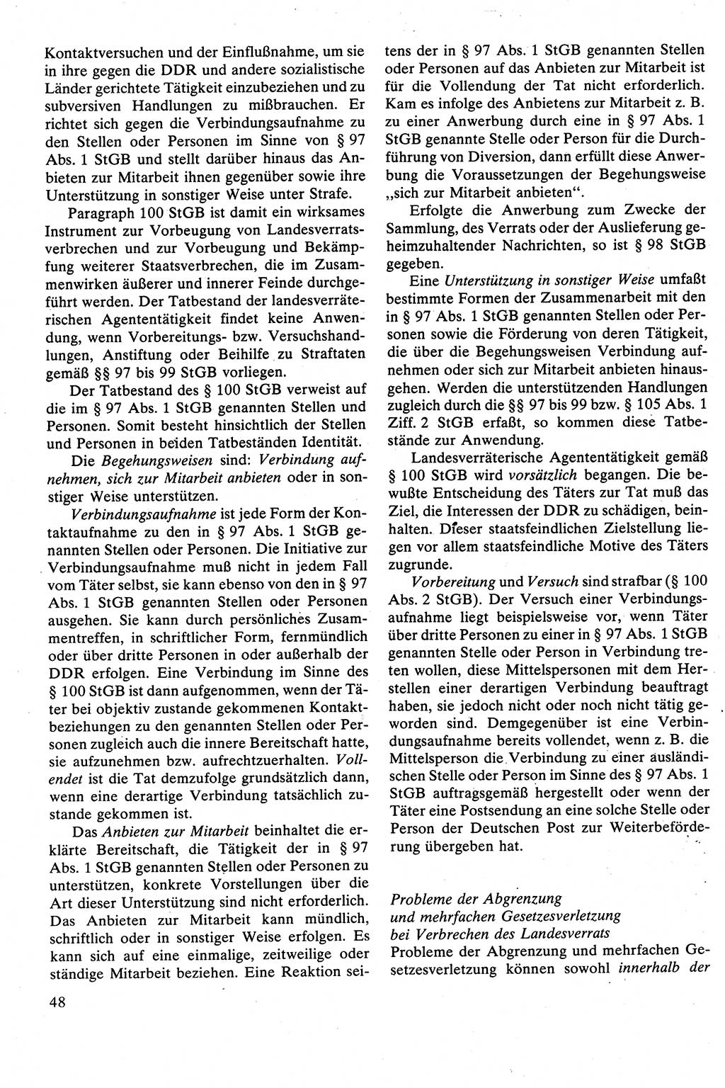 Strafrecht [Deutsche Demokratische Republik (DDR)], Besonderer Teil, Lehrbuch 1981, Seite 48 (Strafr. DDR BT Lb. 1981, S. 48)