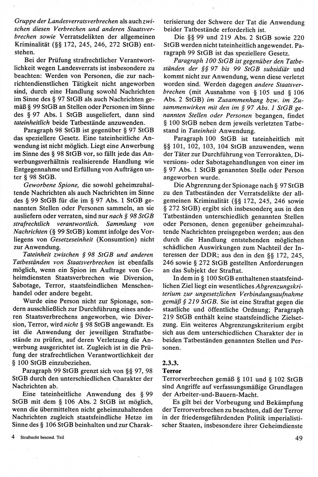 Strafrecht [Deutsche Demokratische Republik (DDR)], Besonderer Teil, Lehrbuch 1981, Seite 49 (Strafr. DDR BT Lb. 1981, S. 49)