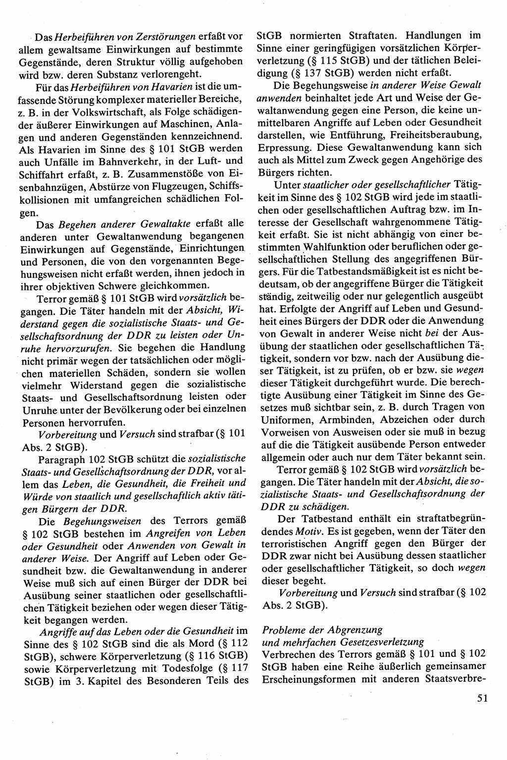 Strafrecht [Deutsche Demokratische Republik (DDR)], Besonderer Teil, Lehrbuch 1981, Seite 51 (Strafr. DDR BT Lb. 1981, S. 51)