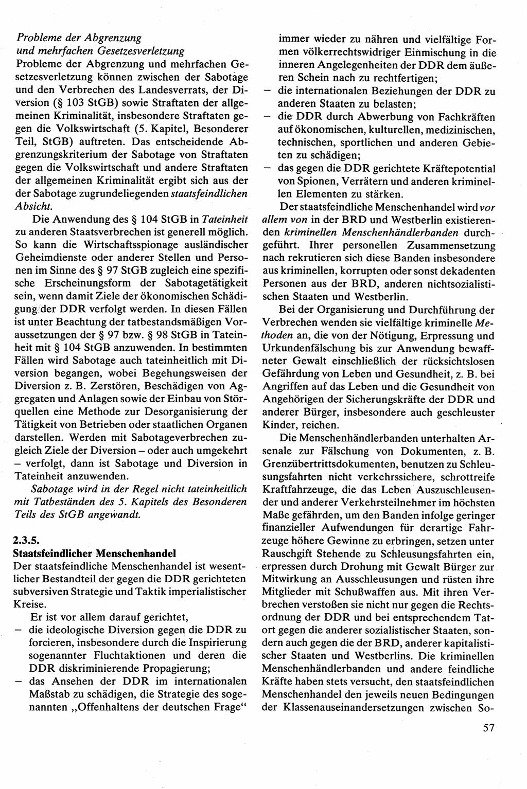 Strafrecht [Deutsche Demokratische Republik (DDR)], Besonderer Teil, Lehrbuch 1981, Seite 57 (Strafr. DDR BT Lb. 1981, S. 57)