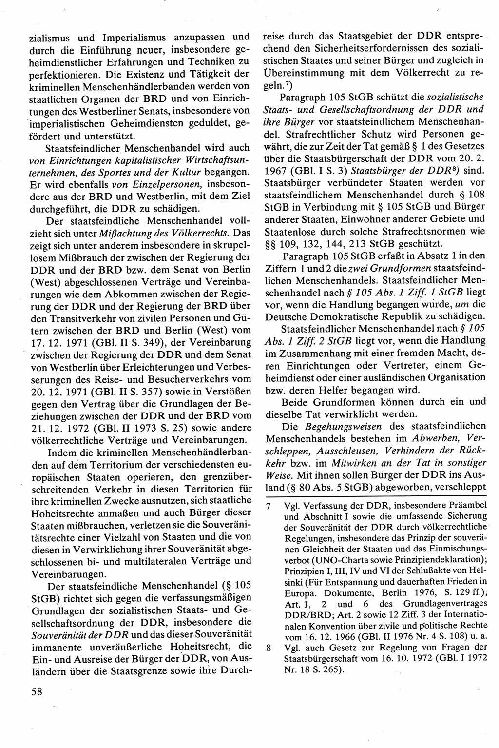 Strafrecht [Deutsche Demokratische Republik (DDR)], Besonderer Teil, Lehrbuch 1981, Seite 58 (Strafr. DDR BT Lb. 1981, S. 58)