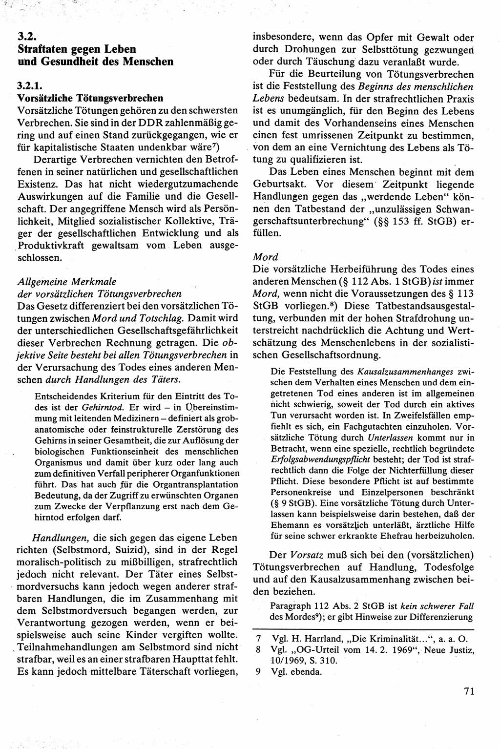 Strafrecht [Deutsche Demokratische Republik (DDR)], Besonderer Teil, Lehrbuch 1981, Seite 71 (Strafr. DDR BT Lb. 1981, S. 71)