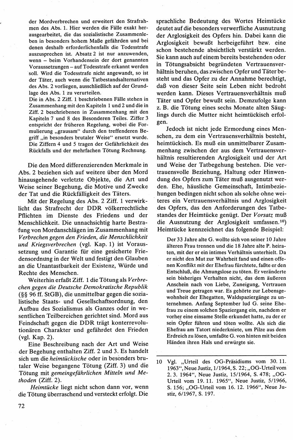 Strafrecht [Deutsche Demokratische Republik (DDR)], Besonderer Teil, Lehrbuch 1981, Seite 72 (Strafr. DDR BT Lb. 1981, S. 72)