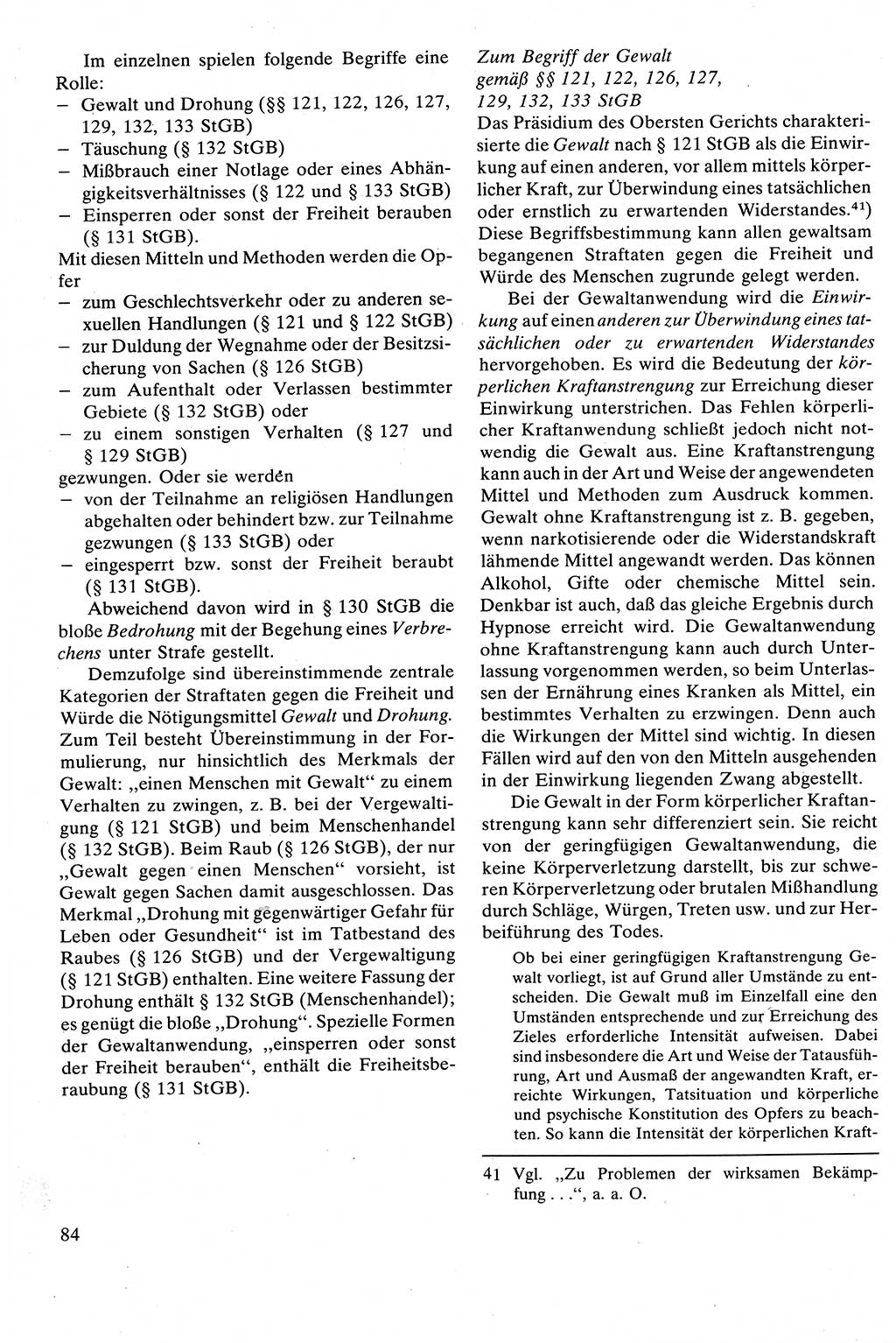 Strafrecht [Deutsche Demokratische Republik (DDR)], Besonderer Teil, Lehrbuch 1981, Seite 84 (Strafr. DDR BT Lb. 1981, S. 84)