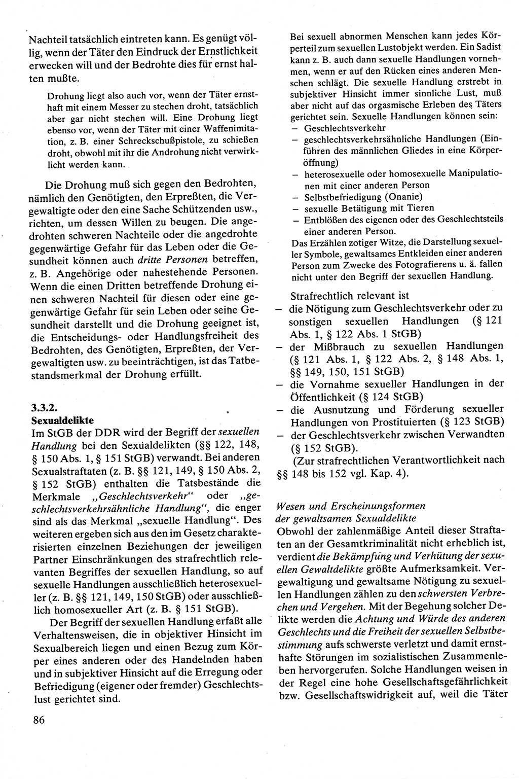 Strafrecht [Deutsche Demokratische Republik (DDR)], Besonderer Teil, Lehrbuch 1981, Seite 86 (Strafr. DDR BT Lb. 1981, S. 86)