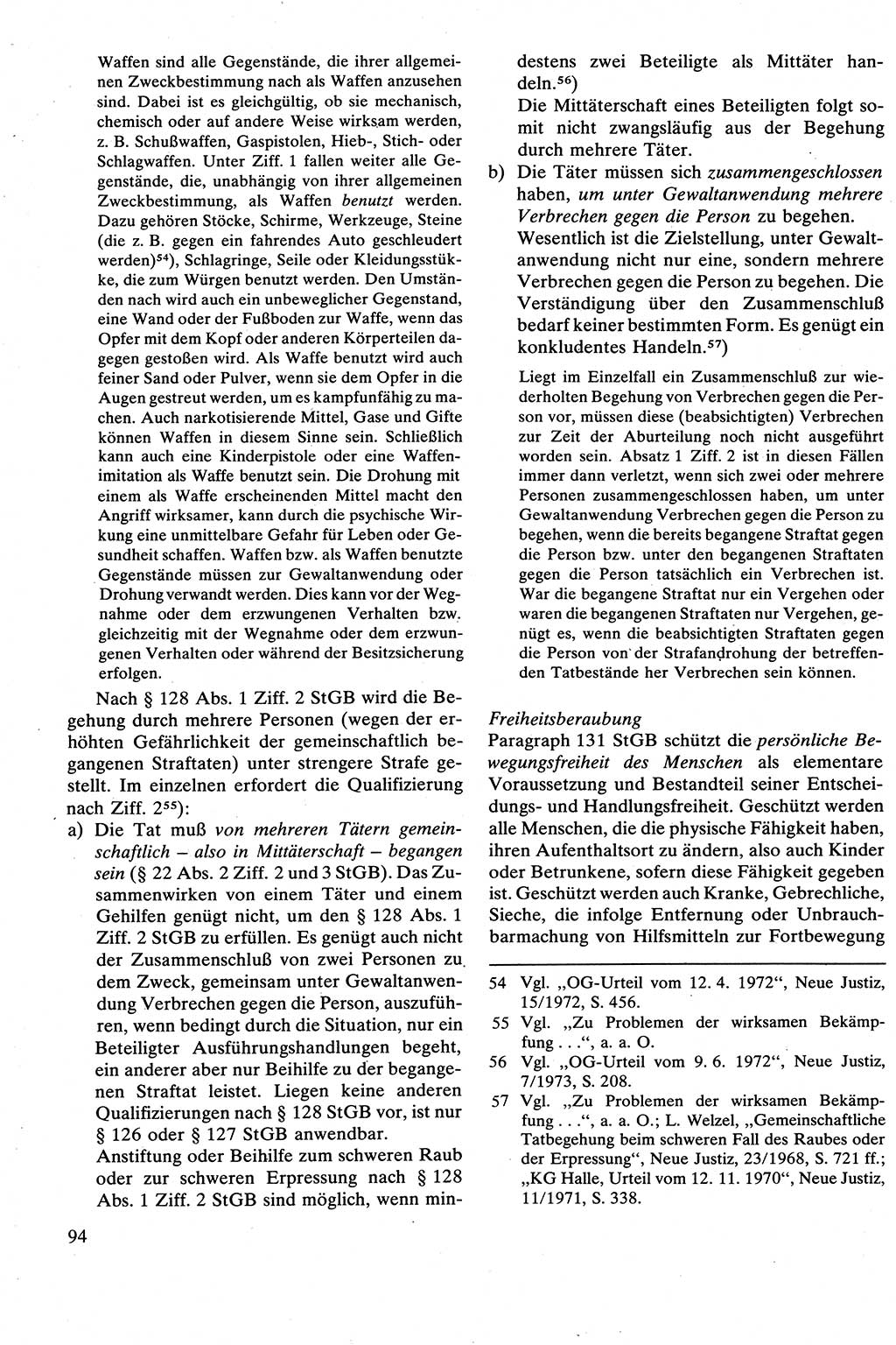Strafrecht [Deutsche Demokratische Republik (DDR)], Besonderer Teil, Lehrbuch 1981, Seite 94 (Strafr. DDR BT Lb. 1981, S. 94)