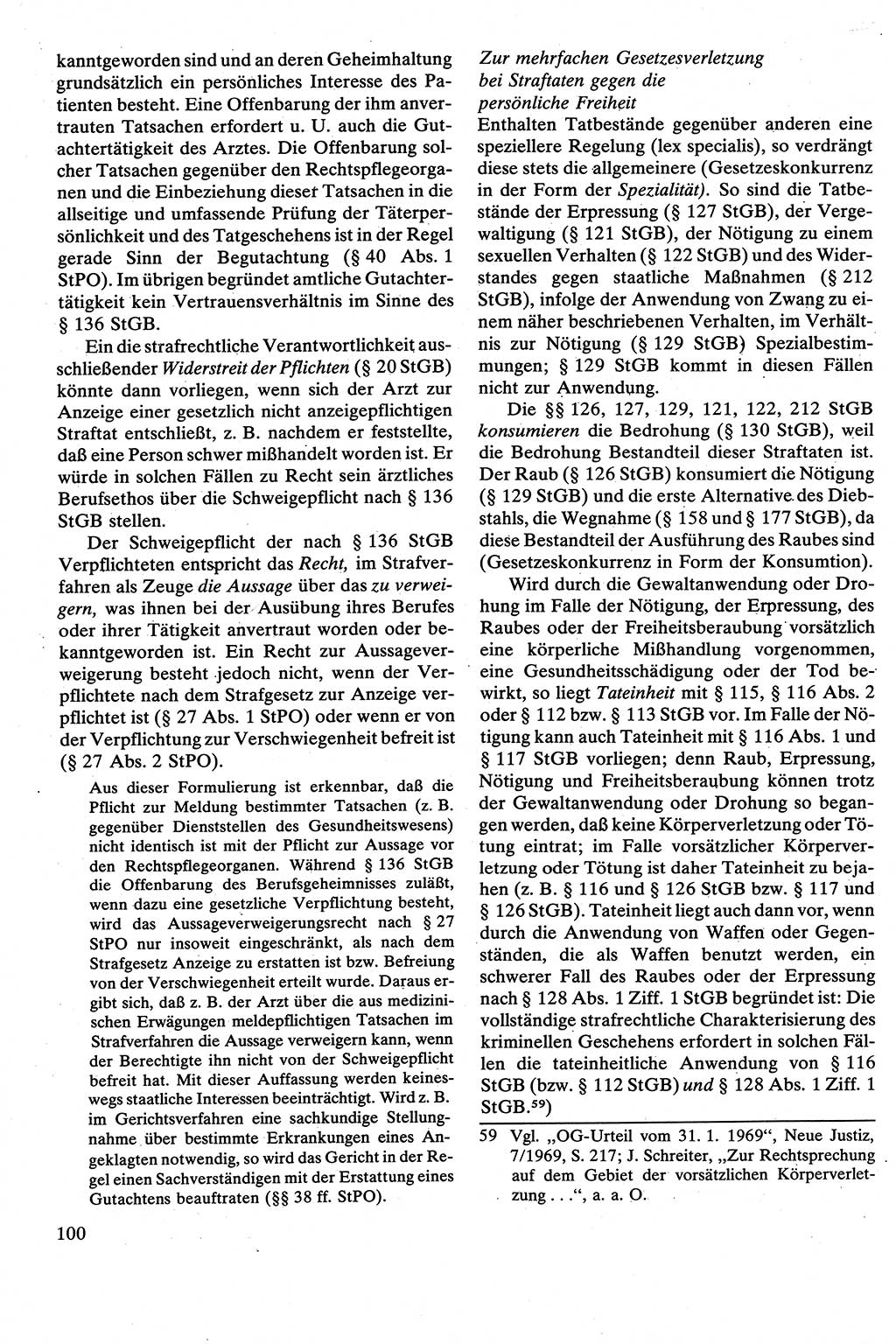 Strafrecht [Deutsche Demokratische Republik (DDR)], Besonderer Teil, Lehrbuch 1981, Seite 100 (Strafr. DDR BT Lb. 1981, S. 100)