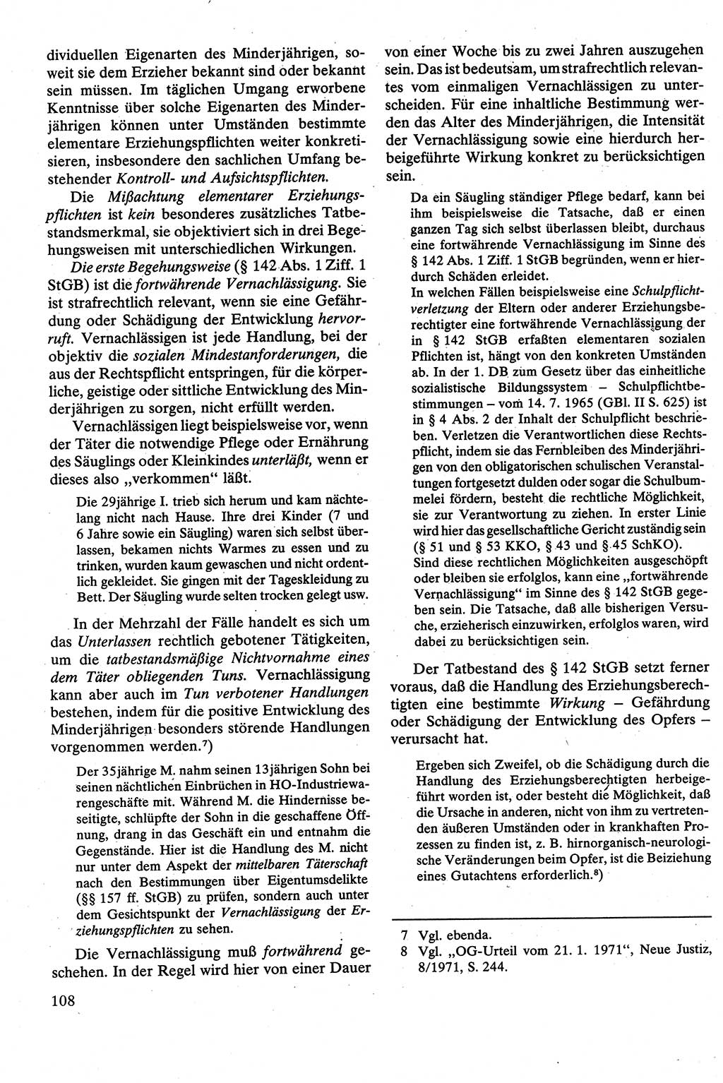Strafrecht [Deutsche Demokratische Republik (DDR)], Besonderer Teil, Lehrbuch 1981, Seite 108 (Strafr. DDR BT Lb. 1981, S. 108)