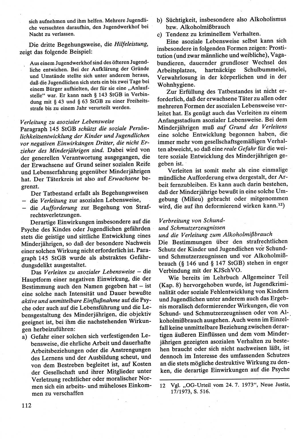 Strafrecht [Deutsche Demokratische Republik (DDR)], Besonderer Teil, Lehrbuch 1981, Seite 112 (Strafr. DDR BT Lb. 1981, S. 112)