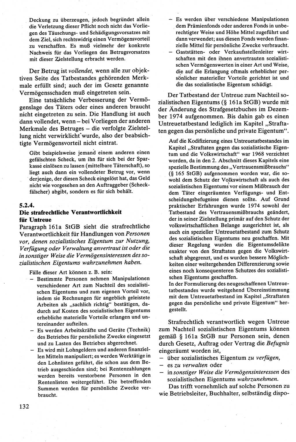 Strafrecht [Deutsche Demokratische Republik (DDR)], Besonderer Teil, Lehrbuch 1981, Seite 132 (Strafr. DDR BT Lb. 1981, S. 132)