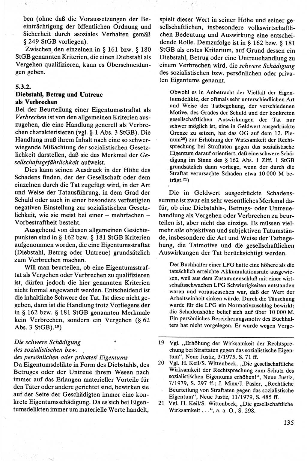 Strafrecht [Deutsche Demokratische Republik (DDR)], Besonderer Teil, Lehrbuch 1981, Seite 135 (Strafr. DDR BT Lb. 1981, S. 135)