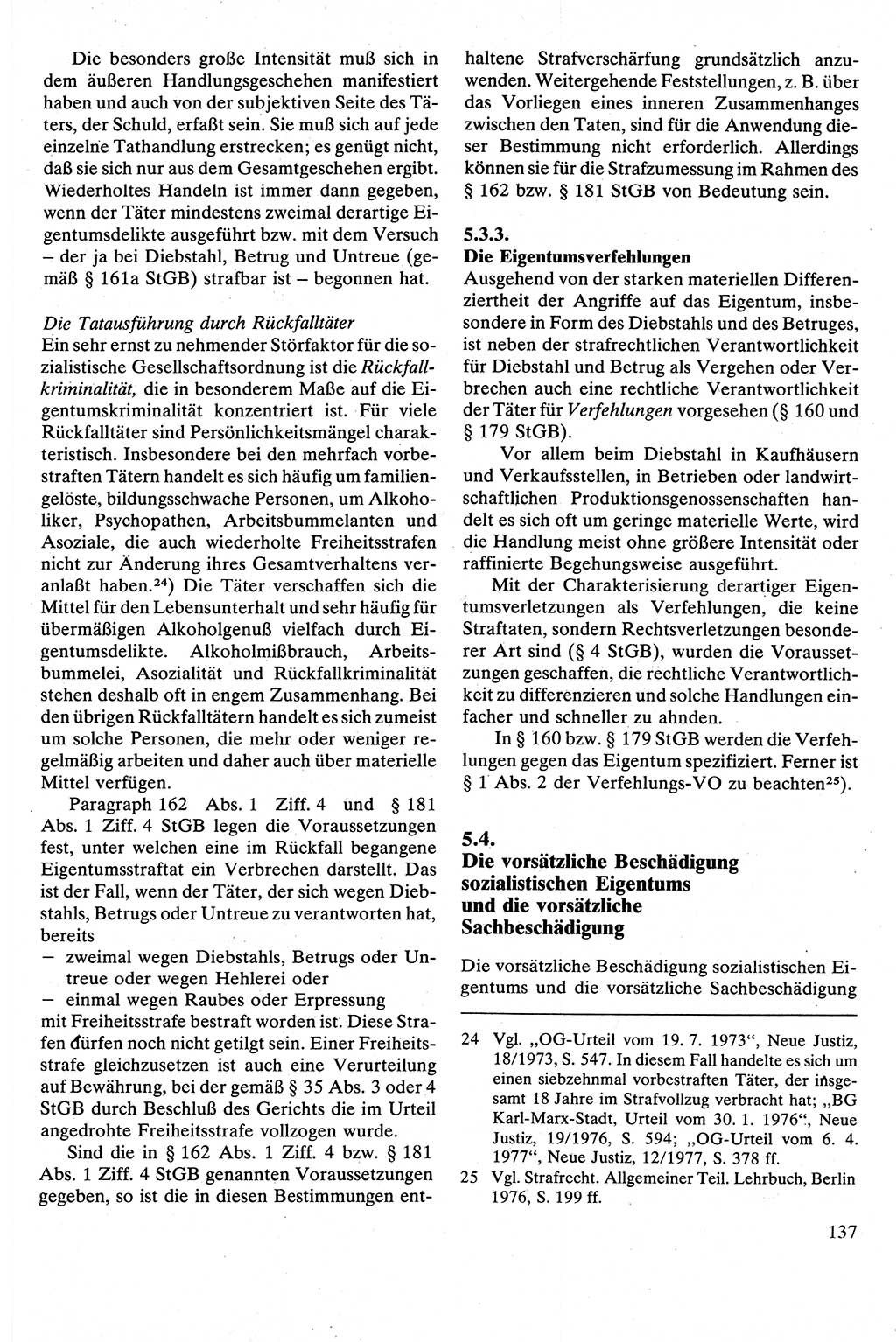 Strafrecht [Deutsche Demokratische Republik (DDR)], Besonderer Teil, Lehrbuch 1981, Seite 137 (Strafr. DDR BT Lb. 1981, S. 137)