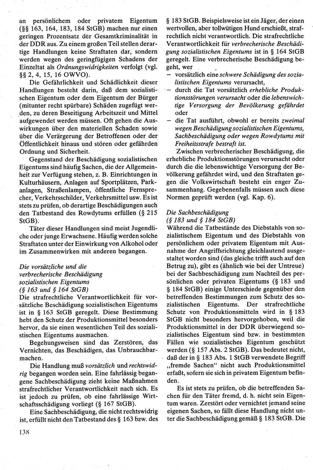 Strafrecht [Deutsche Demokratische Republik (DDR)], Besonderer Teil, Lehrbuch 1981, Seite 138 (Strafr. DDR BT Lb. 1981, S. 138)