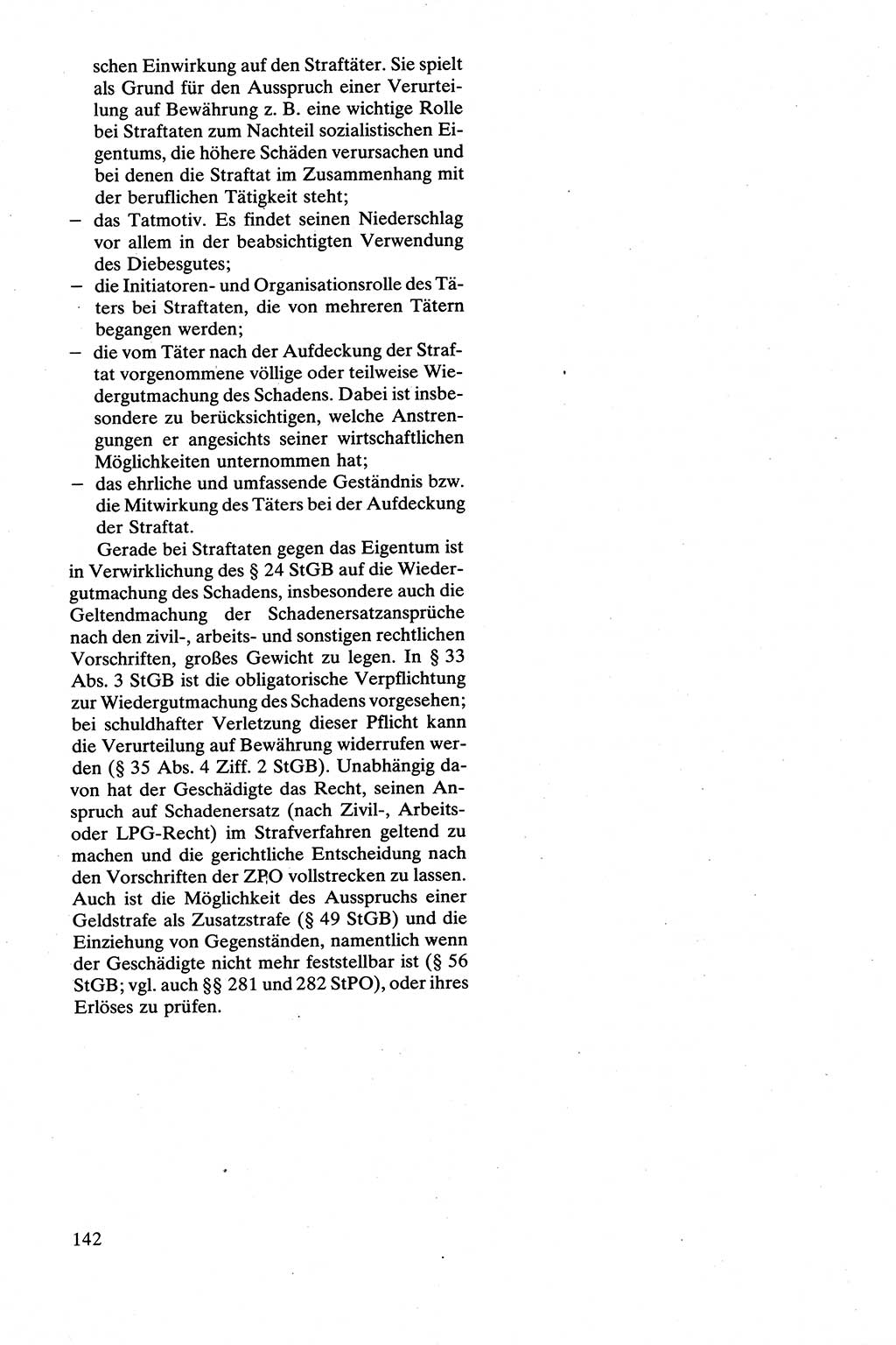 Strafrecht [Deutsche Demokratische Republik (DDR)], Besonderer Teil, Lehrbuch 1981, Seite 142 (Strafr. DDR BT Lb. 1981, S. 142)
