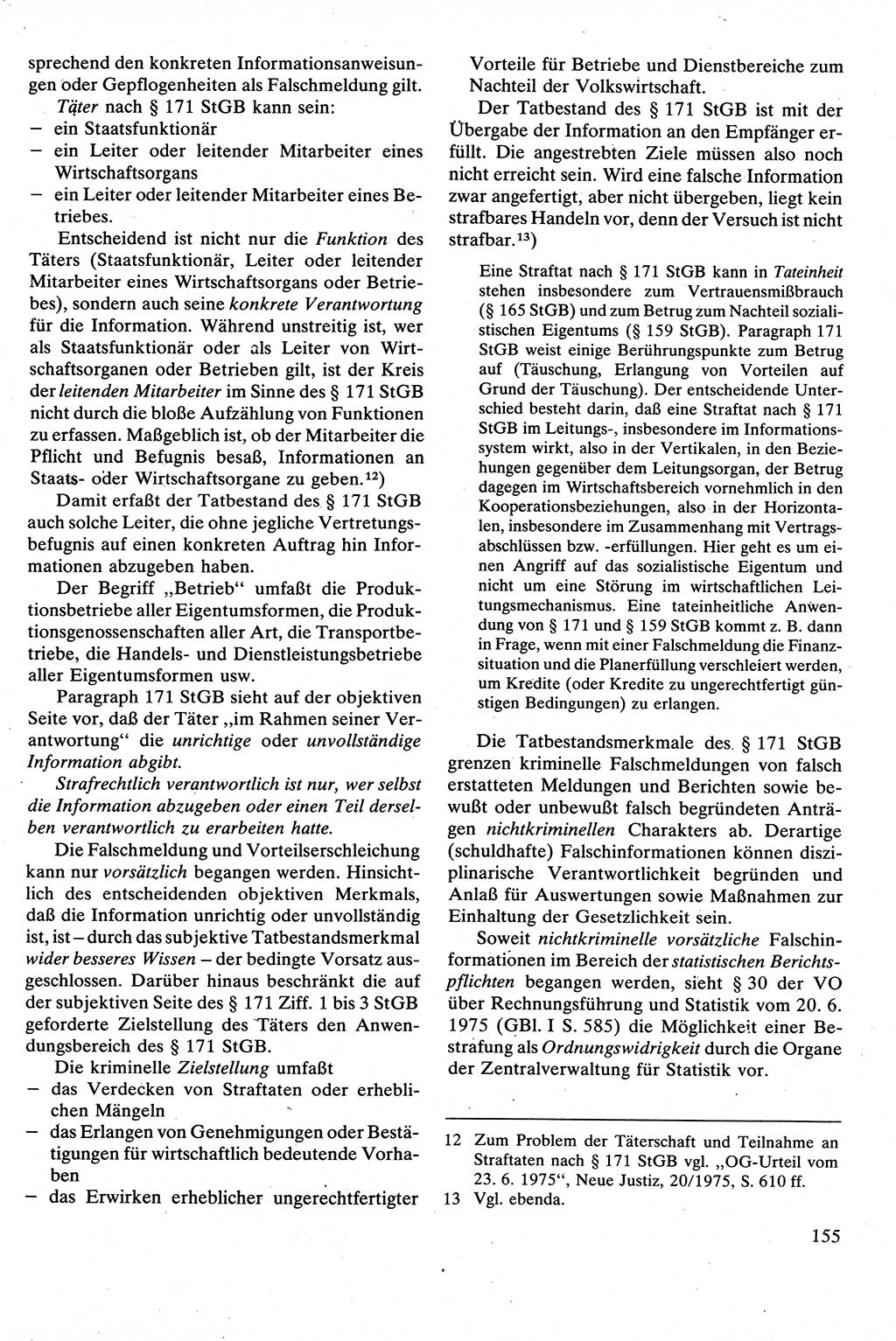 Strafrecht [Deutsche Demokratische Republik (DDR)], Besonderer Teil, Lehrbuch 1981, Seite 155 (Strafr. DDR BT Lb. 1981, S. 155)