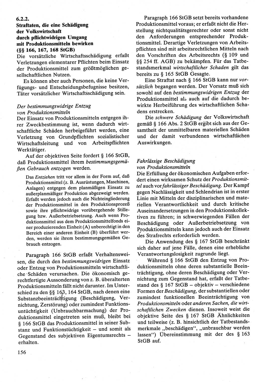 Strafrecht [Deutsche Demokratische Republik (DDR)], Besonderer Teil, Lehrbuch 1981, Seite 156 (Strafr. DDR BT Lb. 1981, S. 156)