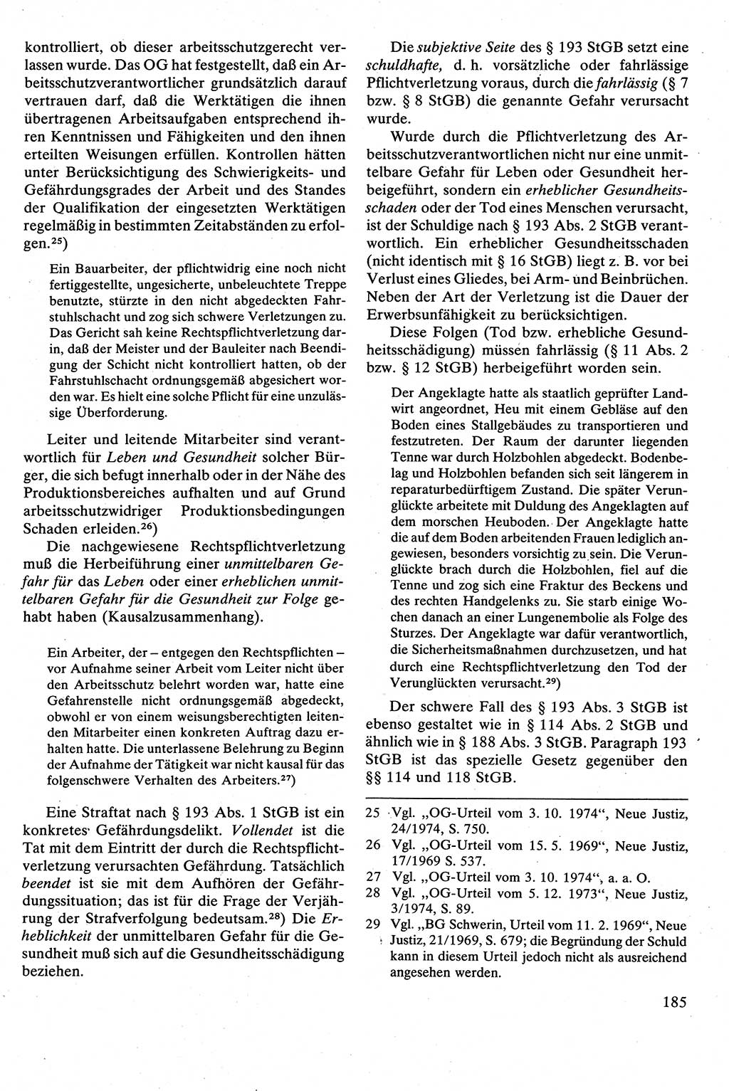 Strafrecht [Deutsche Demokratische Republik (DDR)], Besonderer Teil, Lehrbuch 1981, Seite 185 (Strafr. DDR BT Lb. 1981, S. 185)