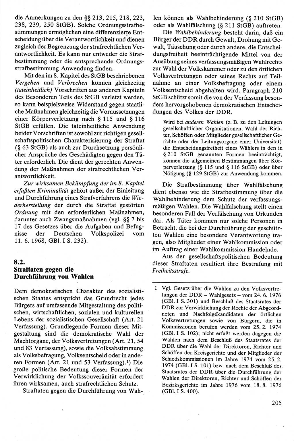 Strafrecht [Deutsche Demokratische Republik (DDR)], Besonderer Teil, Lehrbuch 1981, Seite 205 (Strafr. DDR BT Lb. 1981, S. 205)