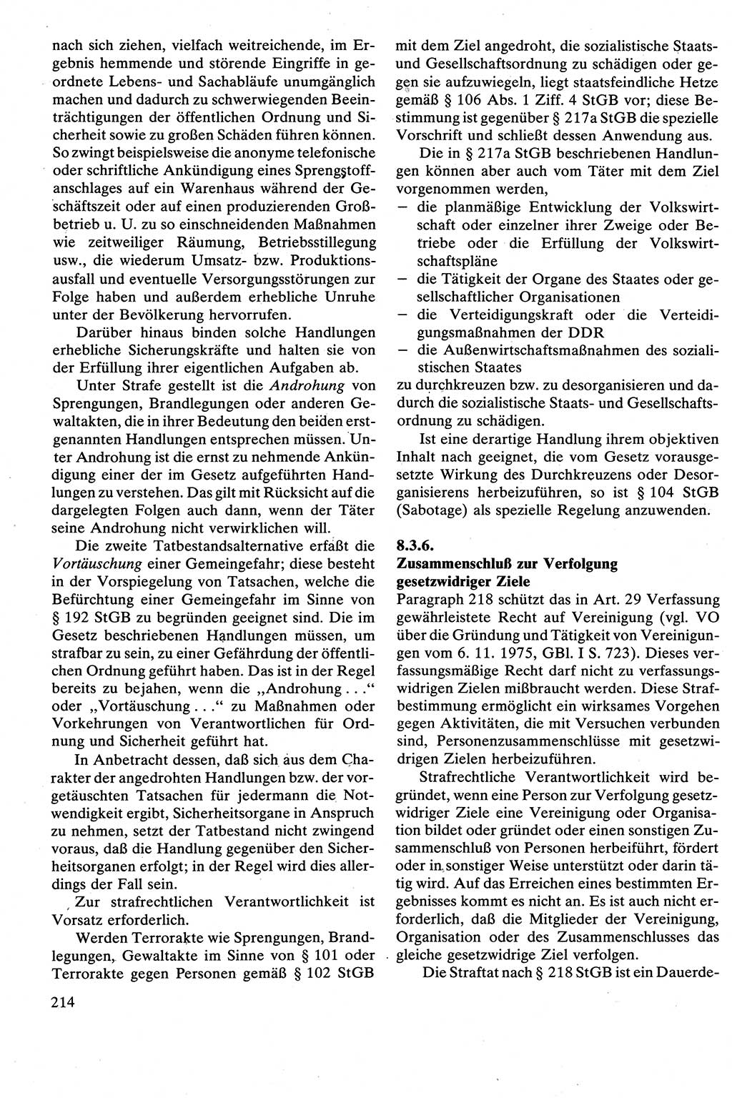 Strafrecht [Deutsche Demokratische Republik (DDR)], Besonderer Teil, Lehrbuch 1981, Seite 214 (Strafr. DDR BT Lb. 1981, S. 214)